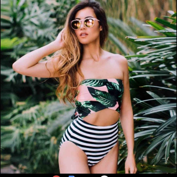 High Waist Padded Monokini Swimwear XL - Picture 2 of 2